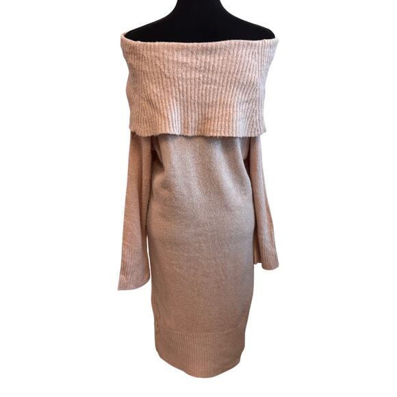NEW 52SEVEN Off Shoulder Long Sleeve Winter Dress Size L NORDSTROM - Picture 2 of 3